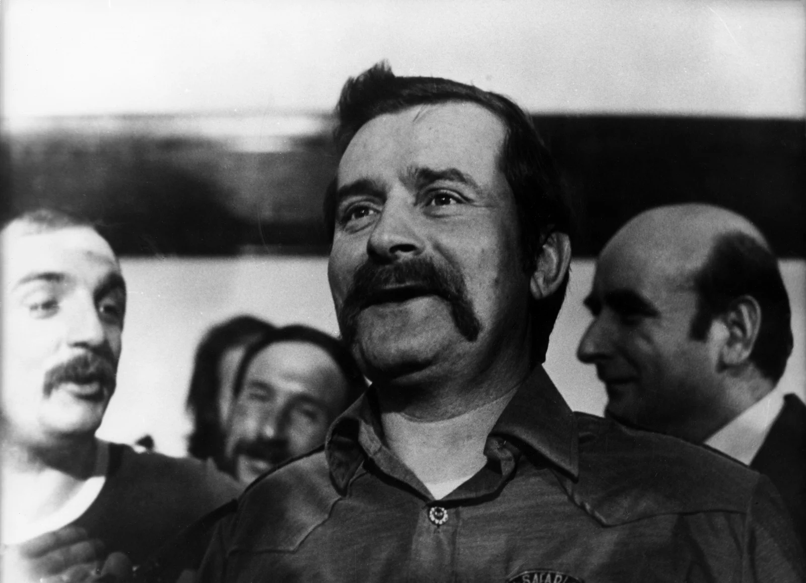 Kadr z "Człowieka z żelaza" w reż. Andrzeja Wajdy, na zdj. Lech Wałęsa, fot. Renata Pajchel/Fototeka FINA/WFDiF