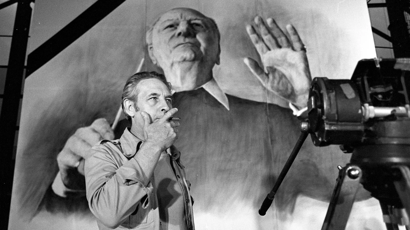 Andrzej Wajda na planie filmu „Dyrygent”, fot. Jerzy Kośnik, źródło: Fototeka FINA